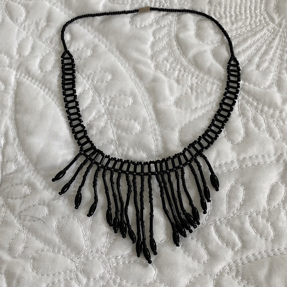 Black beaded choker